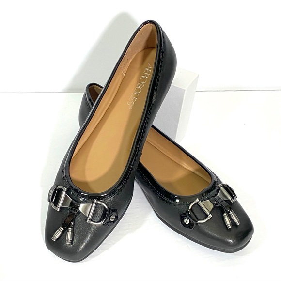 🏝 NWT Aeropostale Mint Jule Black Ballet Flat Womens Size 7 - Picture 2 of 13